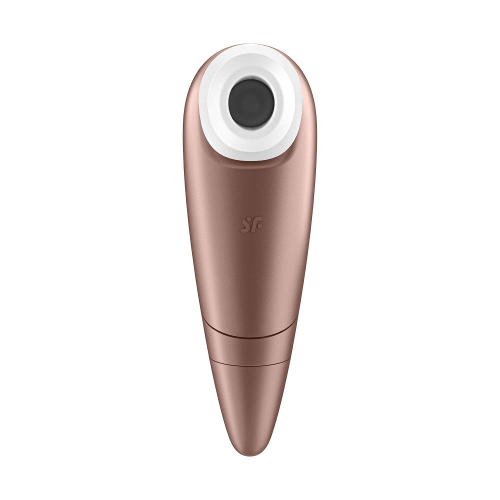 SATISFYER 1 NUMBER ONE - VÍZÁLLÓ LÉGHULLÁMOS CSIKLÓIZGATÓ (BARNA)