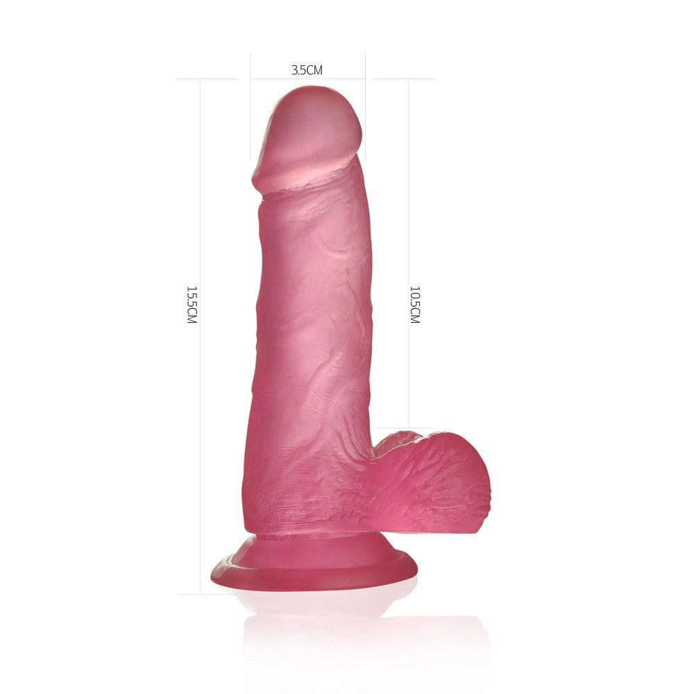 LOVETOY JELLY STUDS - TALPAS ÉLETHŰ DILDÓ - 15CM (PINK)