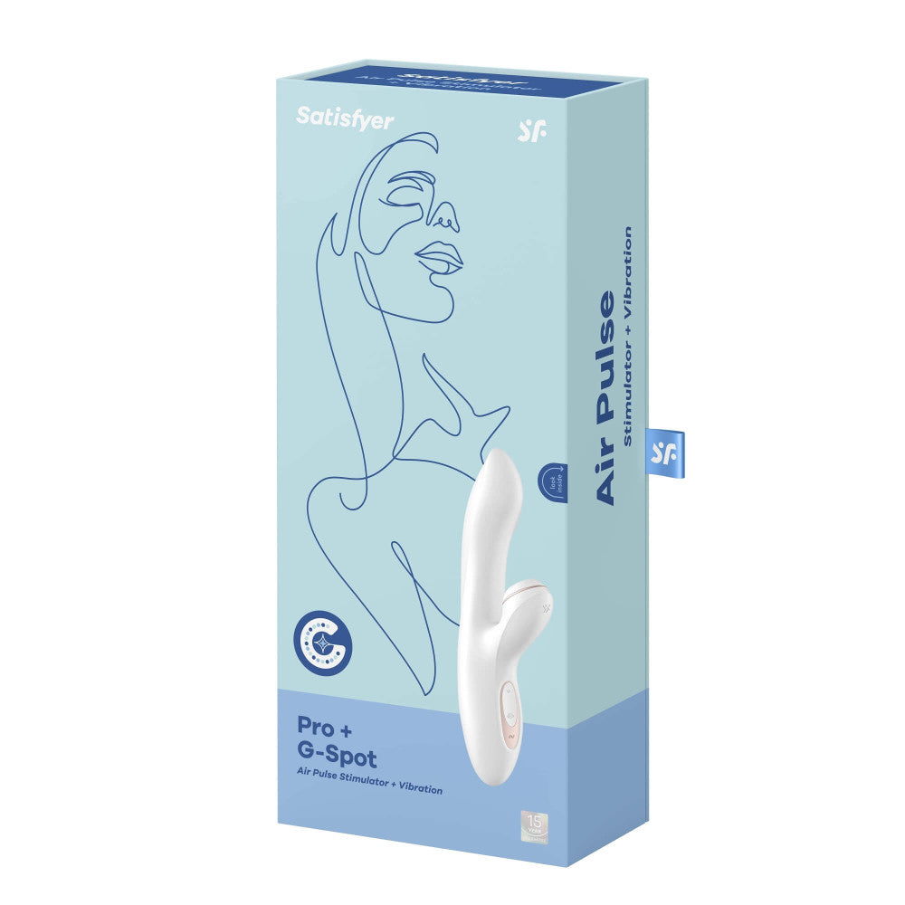 SATISFYER PRO+ G-SPOT - CSIKLÓIZGATÓ ÉS G-PONT VIBRÁTOR (FEHÉR)