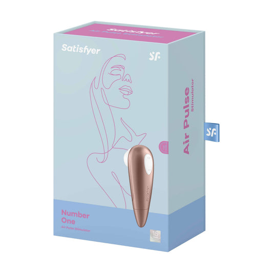 SATISFYER 1 NUMBER ONE - VÍZÁLLÓ LÉGHULLÁMOS CSIKLÓIZGATÓ (BARNA)